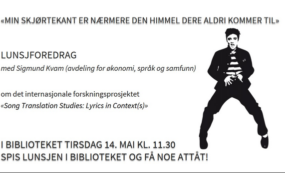 Illustrasjon av invitasjon av foredrag i biblioteket Remmen med Sigmund Kvam ØSS 