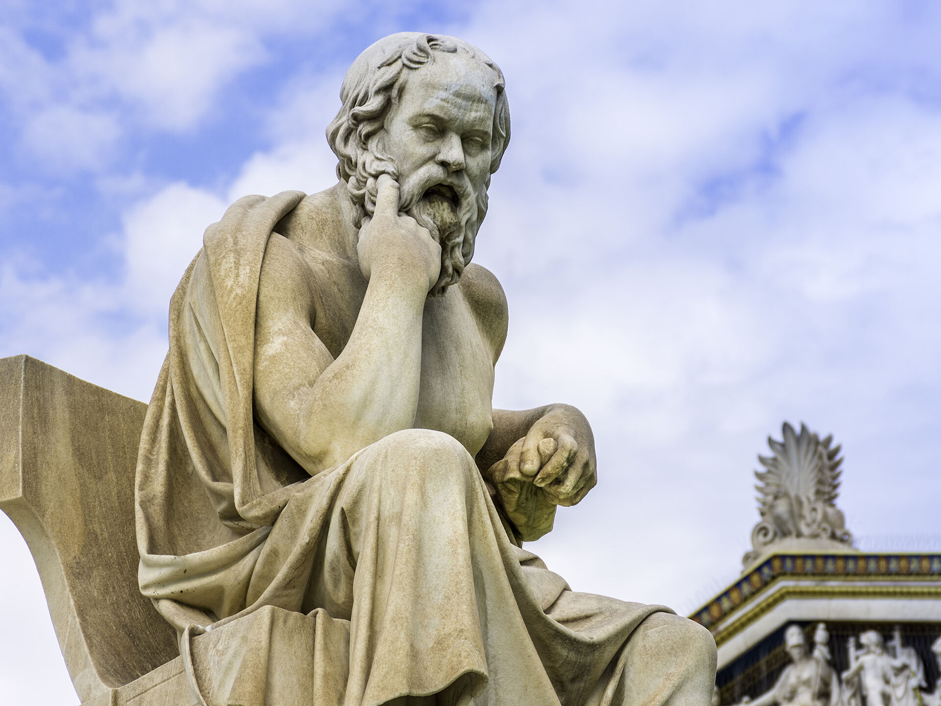 Bilde av en statue av Sokrates