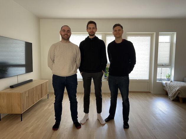 Picture of the three project members Simen Jacobsen Øygard, Ole Jørgen Andersen and Erik Teien Jarem