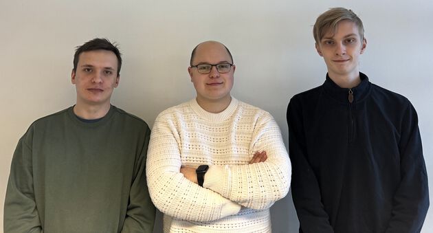 Fra venstre mot høyre: Nikolas Eidhol, Ole Marius Staal Torvmark og Robin Folgerø-Holm Løken