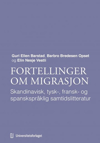 Bildet viser omslaget til boka "Fortellinger om migrasjon".