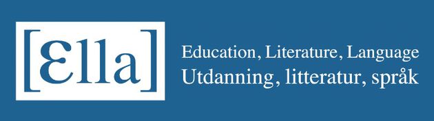 Bildet viser logoen til tidskriftet ELLA - Education, Literature, Language - Utdanning, litteratur, språk